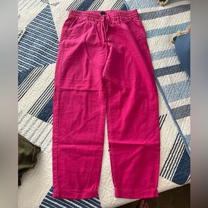 J. Crew Pink Linen Pants